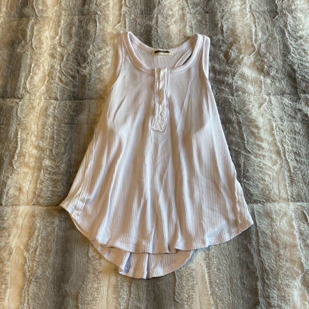 We The Free People Ribbed Knit Flowy Tank Top
